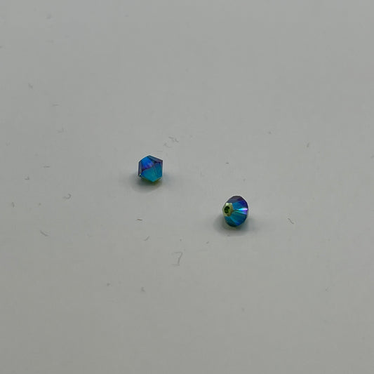 Swarovski 4MM Bicones - Dark Moss Green AB2X (12pcs)