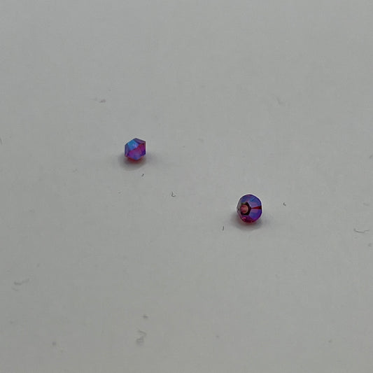 Swarovski 3MM Bicones - Fuchsia AB2X (24pcs)