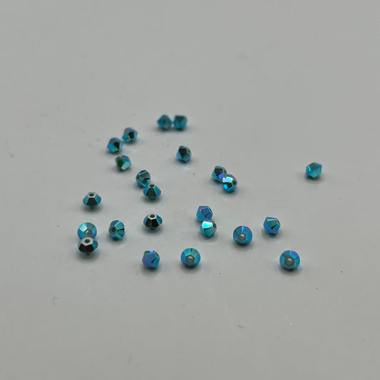 Swarovski 3MM Bicones - Turquoise AB2X (24pcs)