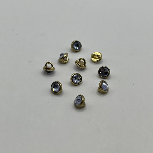 Swarovski 3MM Crystaletts - Provence Lavender / Gold (10pcs)