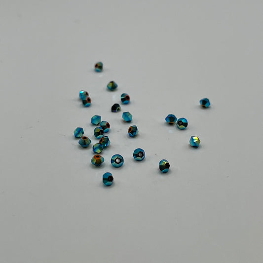 Swarovski 3MM Bicones - Jet AB2X (24pcs)