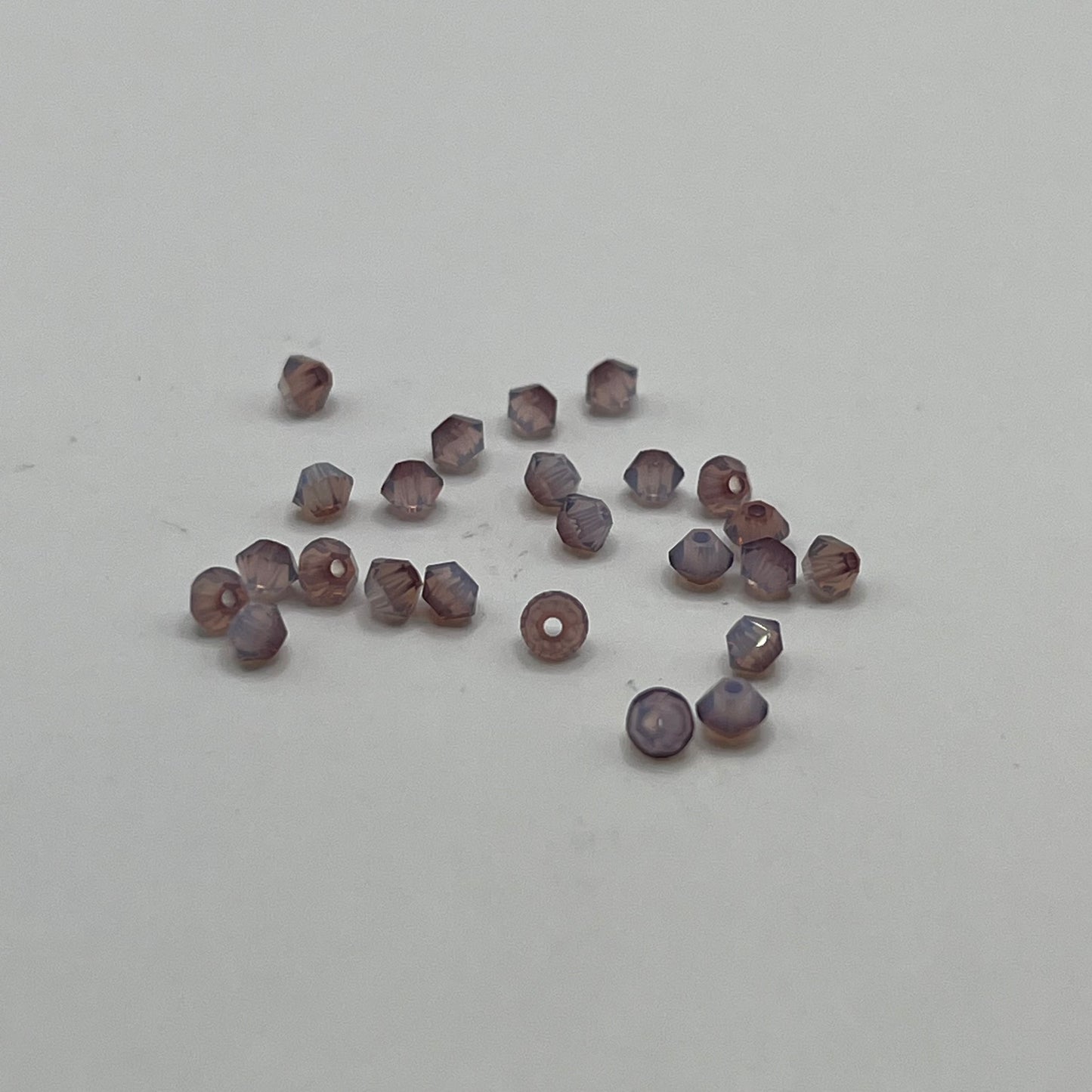 Swarovski 3MM Bicones - White Opal Antique Pink (24pcs)