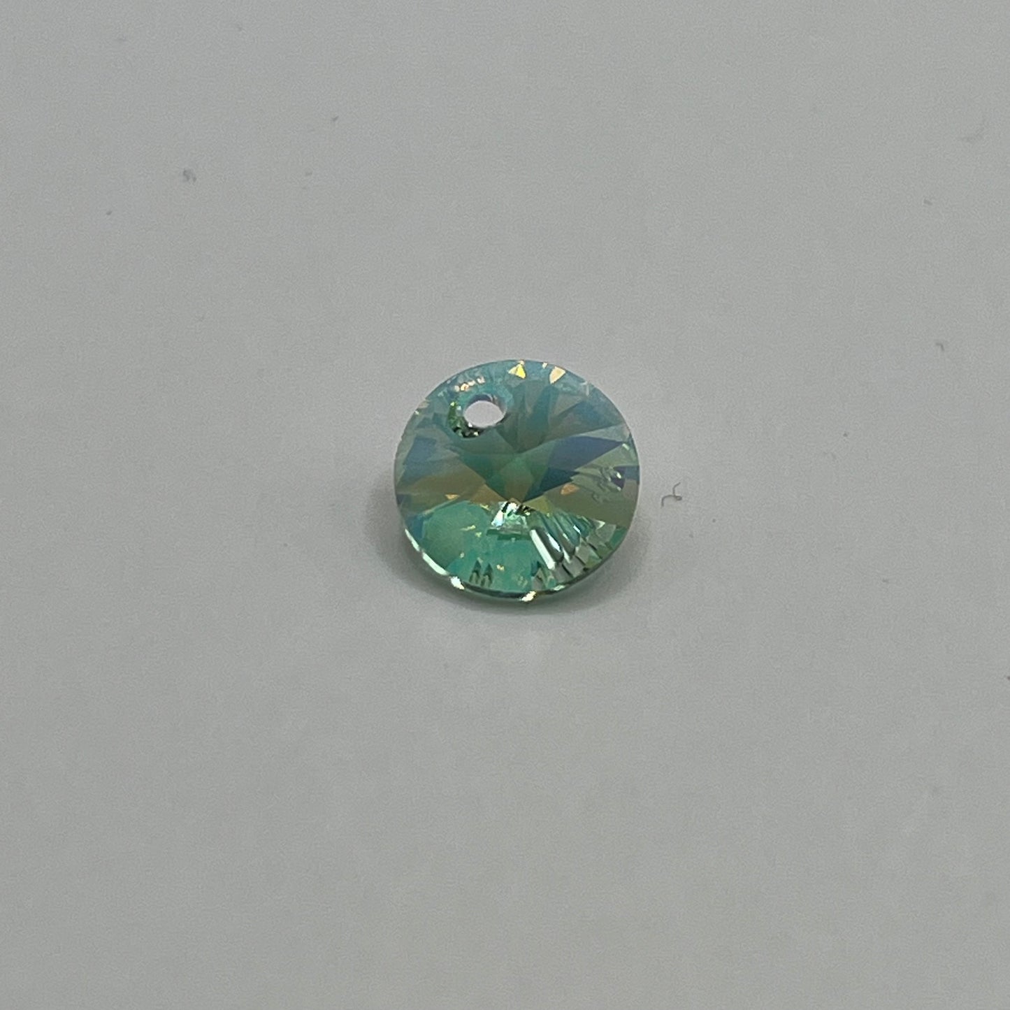 Swarovski 8MM Disc Pendant A6428 - Chrysolite Transmission