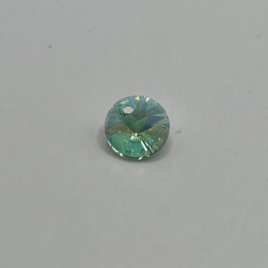 Swarovski 8MM Disc Pendant A6428 - Chrysolite Transmission