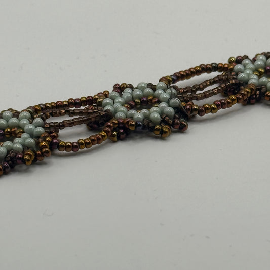 Daisy Bracelet - Copper and Green