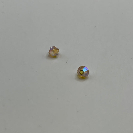 Swarovski 4MM Bicones - Light Topaz AB2X (12pcs)