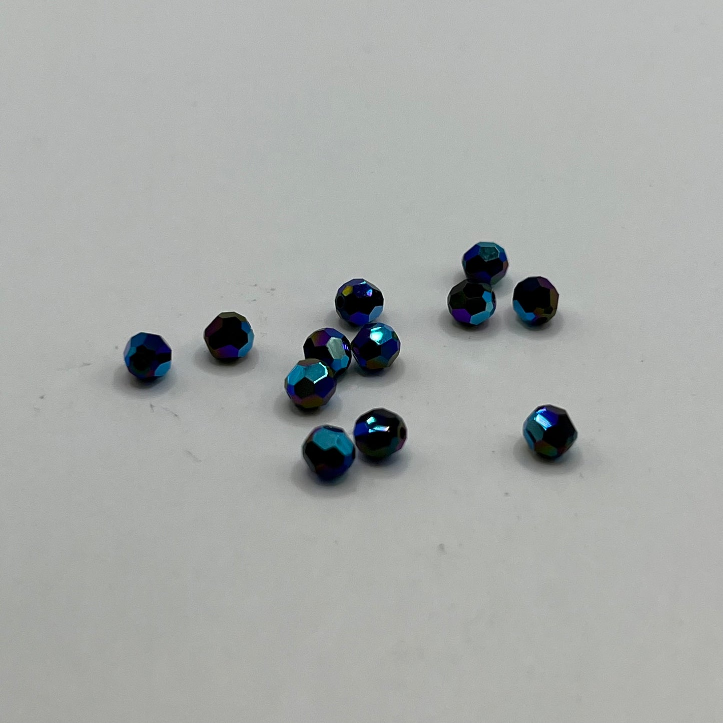Swarovski 4MM Round Faceted - Jet Shimmer 2X (12pcs)