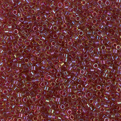 DB0282 - Lined Light Topaz / Vermillion - 11/0