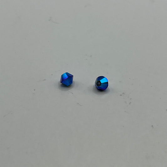 Swarovski 4MM Bicones - Dark Sapphire AB2X (12pcs)