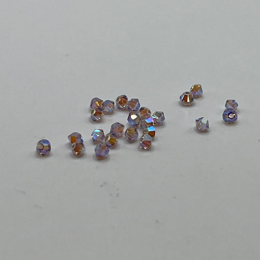 Swarovski 3MM Bicones - Light Amethyst AB2X (24pcs)