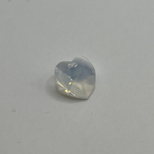 Swarovski 10MM Heart Pendant A6228 - White Opal  (4pcs)
