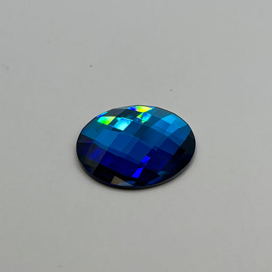 Swarovski 20MM Chessboard A2035 Circle - Crystal Bermuda Blue