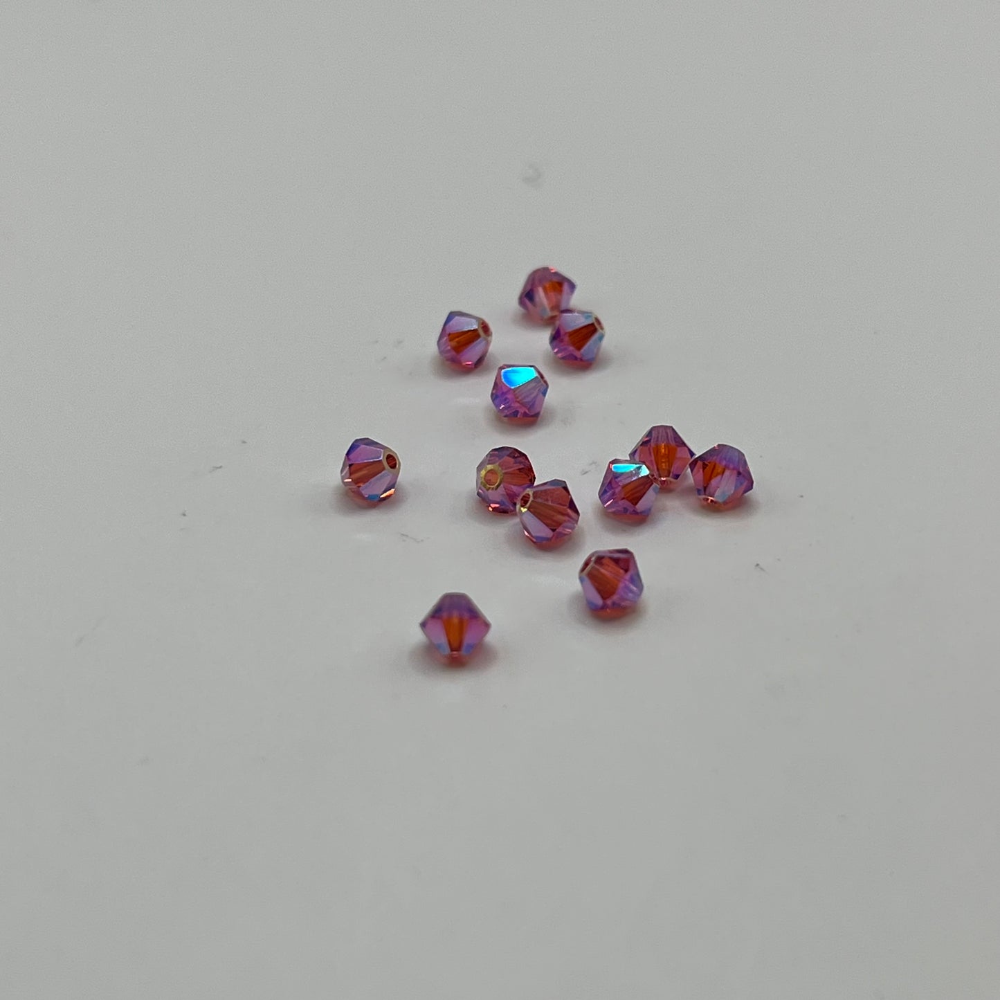 Swarovski 4MM Bicones - Indian Pink AB2X (12pcs)