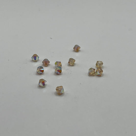 Swarovski 4MM Bicones - Crystal Golden Shadow AB (12pcs)