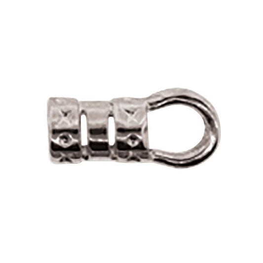 Crimp End with Loop - 2.1MM - Silver-Plated - Bag of 12