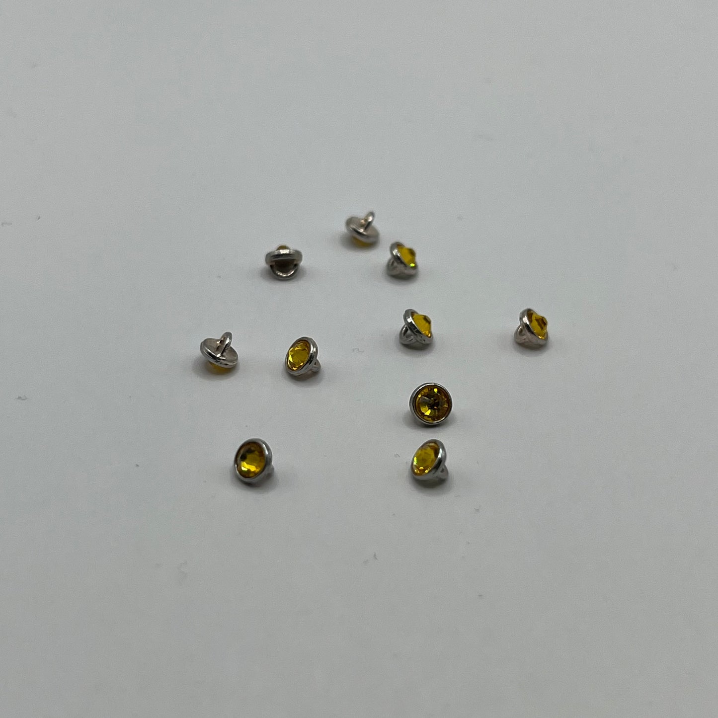 Swarovski 3MM Crystaletts - Sunflower / Silver Rhodium (10pcs)