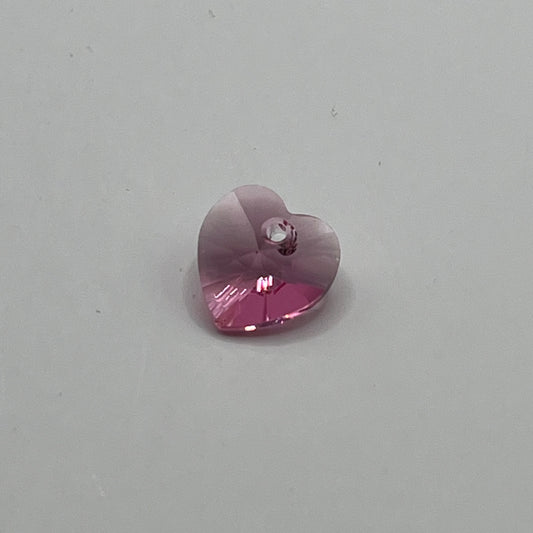 Swarovski 10MM Heart Pendant A6228 - Rose (4pcs)