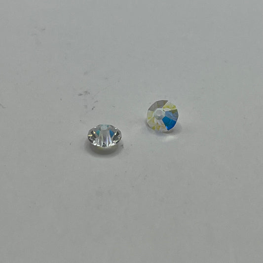 Swarovski 6MM Flat Bicones - Crystal AB (12pcs)