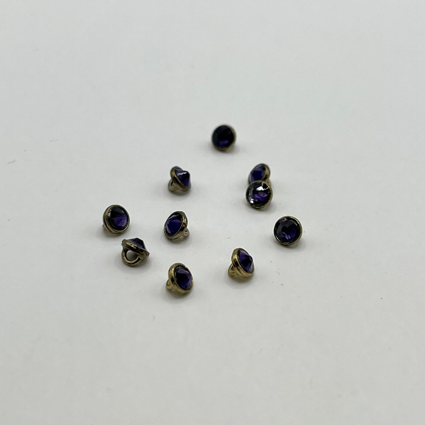 Swarovski 3MM Crystaletts - Purple / Gold (10pcs)