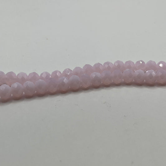 Chinese Crystal 8x6MM Faceted Rondelle Strand - Rose Water Opal