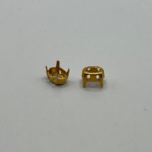 Swarovski 8x6MM Oval Setting A4120 - Gold Plated (2pcs)