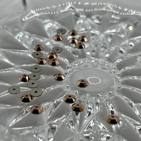 Swarovski 4MM Lochrosen A3128 - Rose Gold (24pcs)
