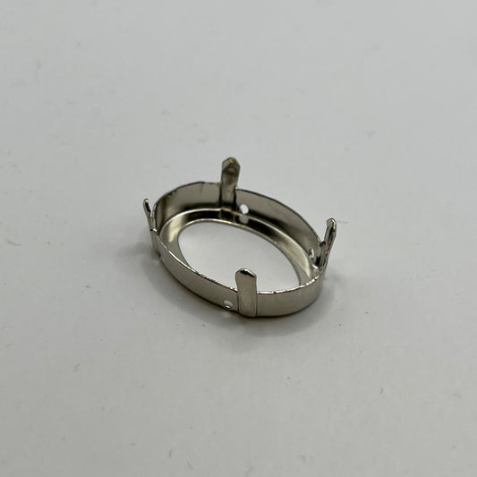 Swarovski 30x22MM Oval Setting A4127 - Silver Plated