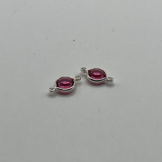 Swarovski Daisy Connector Double Loop SS29 - Rose (2pcs)