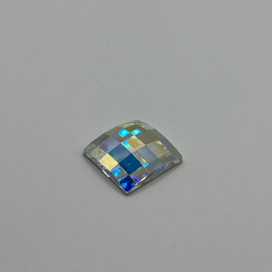 Swarovski 20MM Chessboard  A2493 Square Foiled Crystal AB