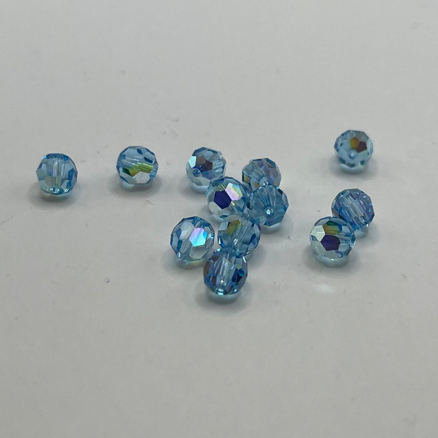 Swarovski 6MM Round Faceted A5000 - Aquamarine AB (12pcs)