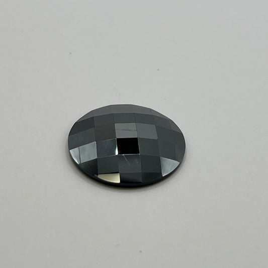 Swarovski 20MM Chessboard A2035 Circle - Jet Hematite