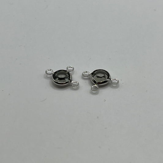 Swarovski Daisy Triple Loop Connector SS29 - Black Diamond (2pcs)