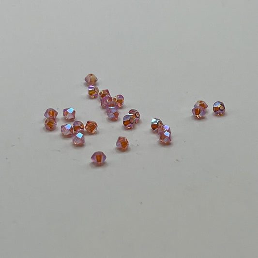 Swarovski 3MM Bicones - Rose Peach AB2X (24pcs)
