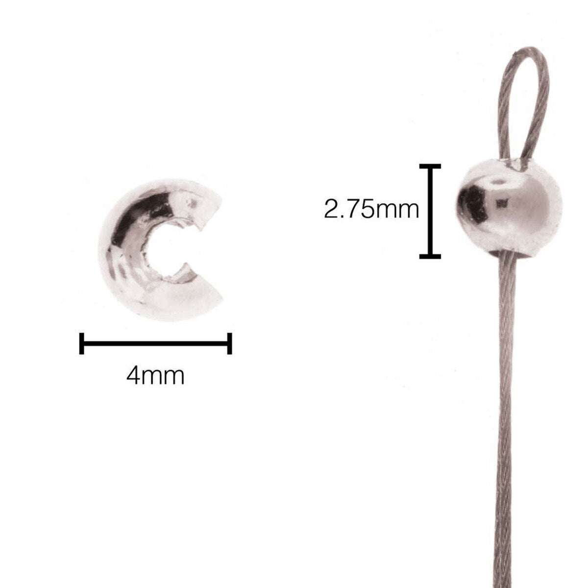 Crimp Covers - 4MM (Bag of 12)