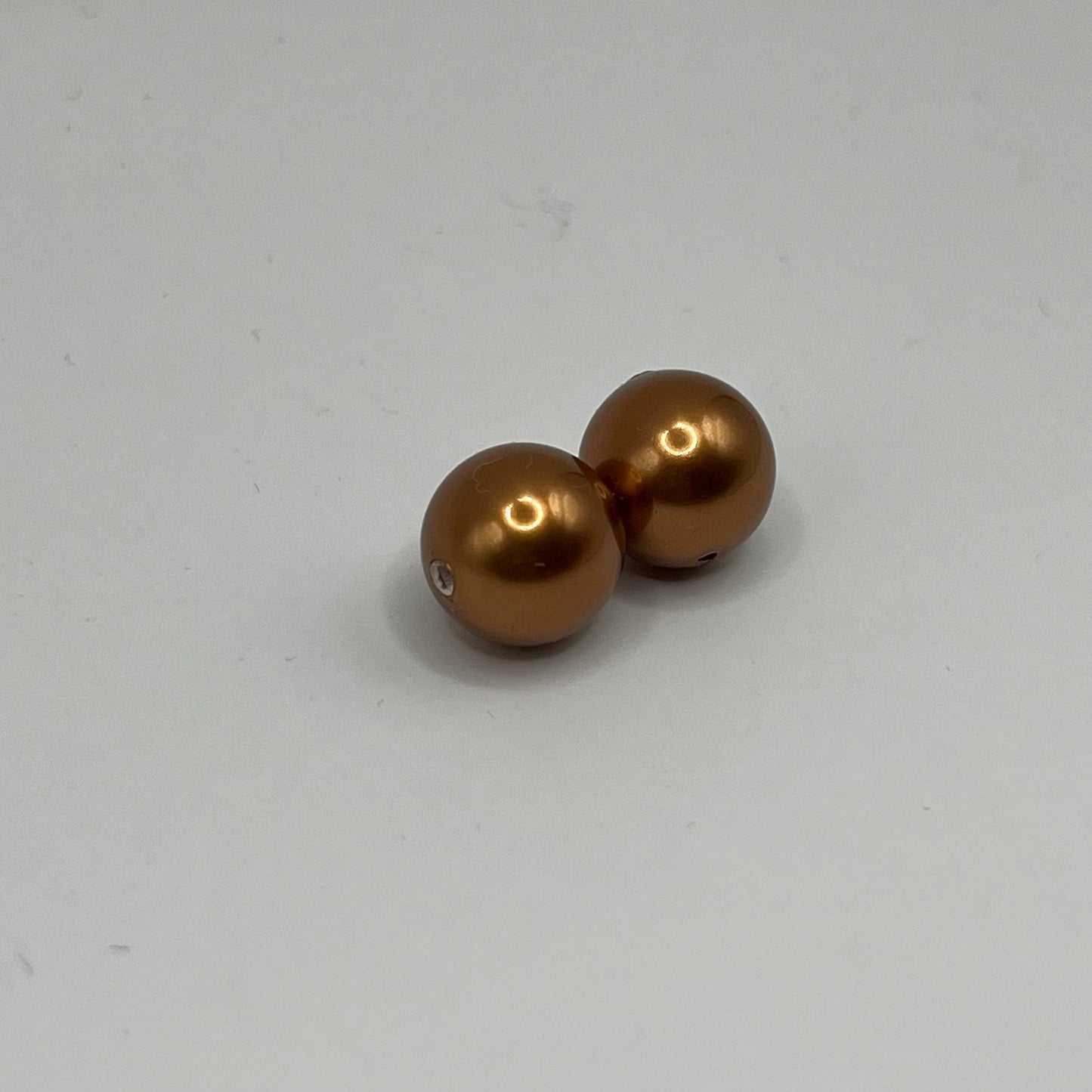 Swarovski 10MM Large Hole Pearls - Copper (2pcs)