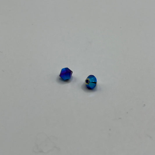 Swarovski 4MM Bicones - Cobalt AB2X (12pcs)