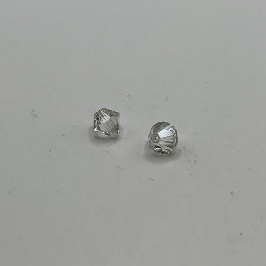 Swarovski 6MM Bicones - Crystal Silver Shade (12pcs)