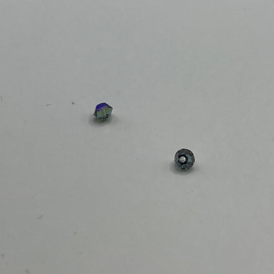 Swarovski 3MM Bicones - Aquamarine AB Satin (24pcs)