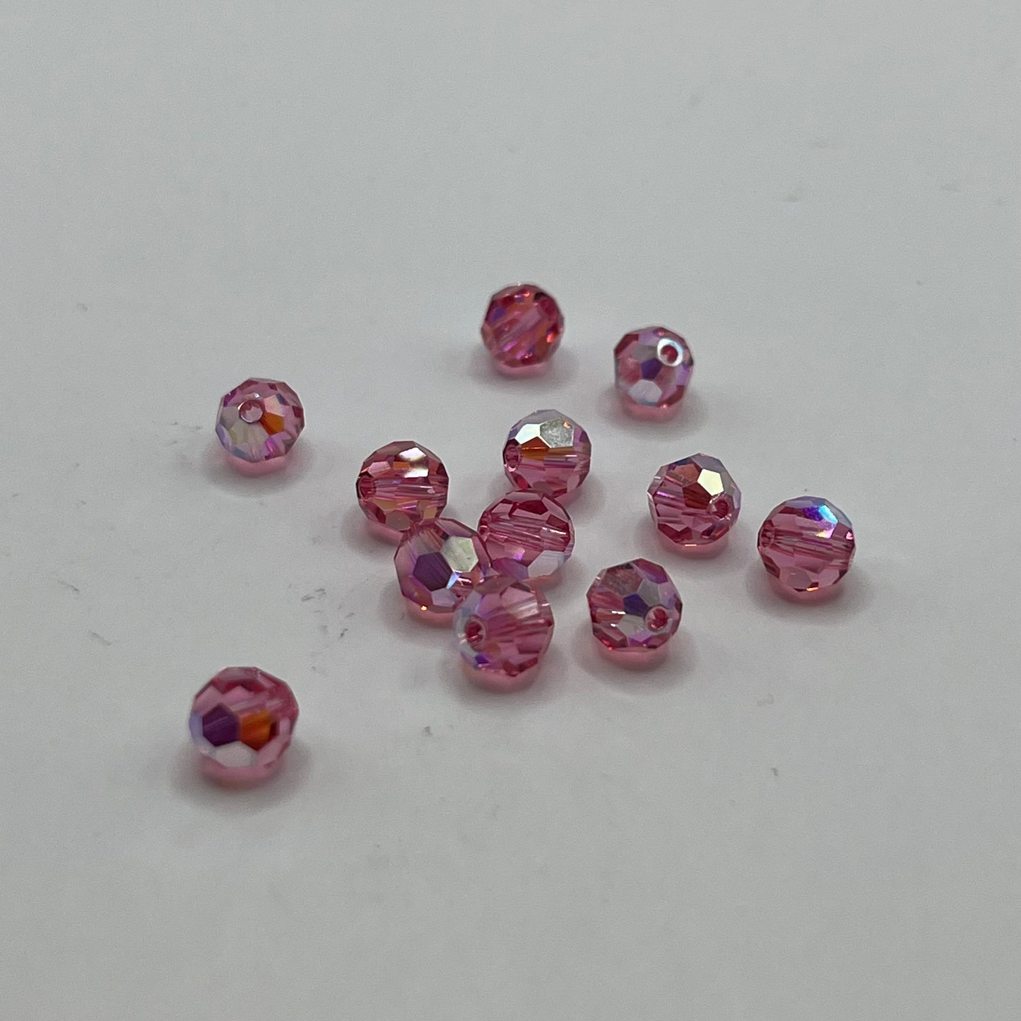 Swarovski 6MM Round Faceted A5000 - Rose AB (12pcs)