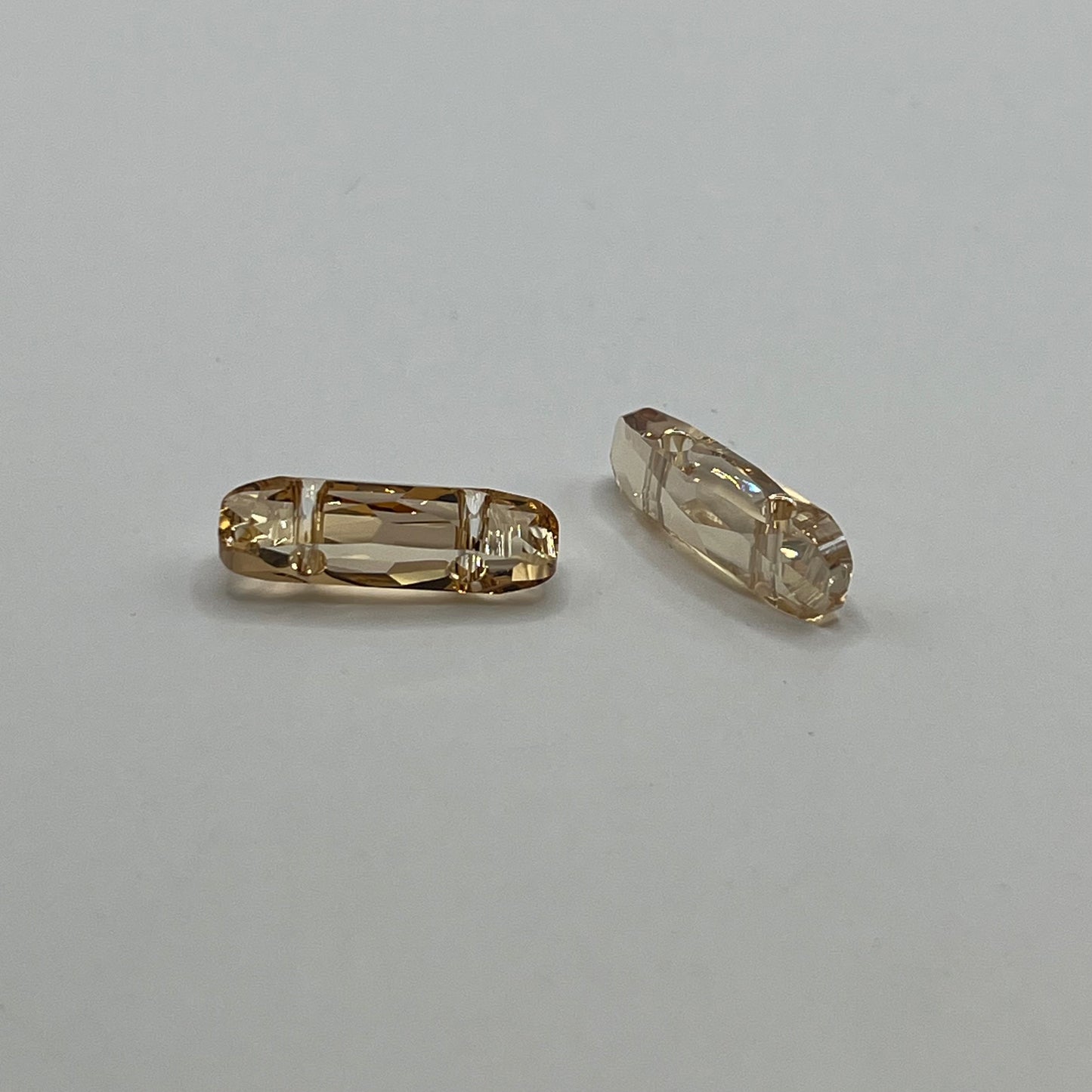 Swarovski 19x5MM Column Bead - Golden Shadow (2pcs)
