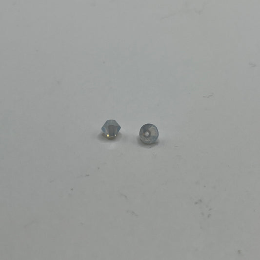 Swarovski 4MM Bicones - White Opal Blue Shade (12pcs)