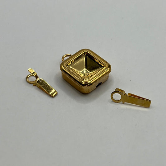 Almost Instant 13MM Clasp Square Box - Gold Plated