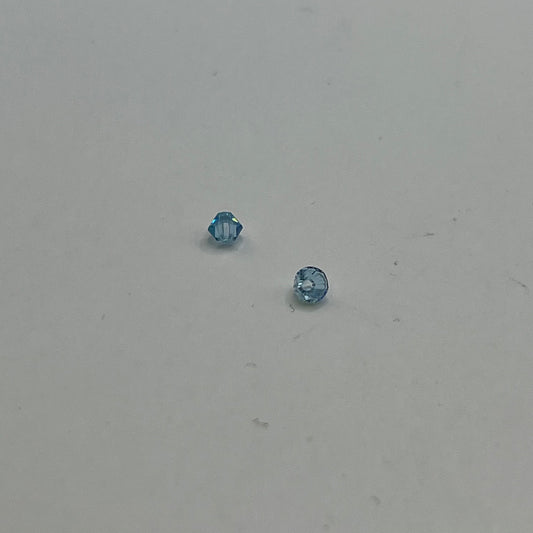 Swarovski 3MM Bicones - Aqua / Glacier Blue (24pcs)