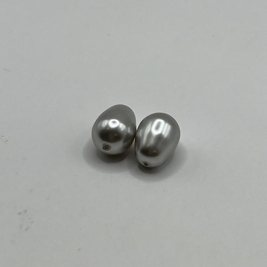 Swarovski 11x8MM Pear Pearls A5821 - Light Grey