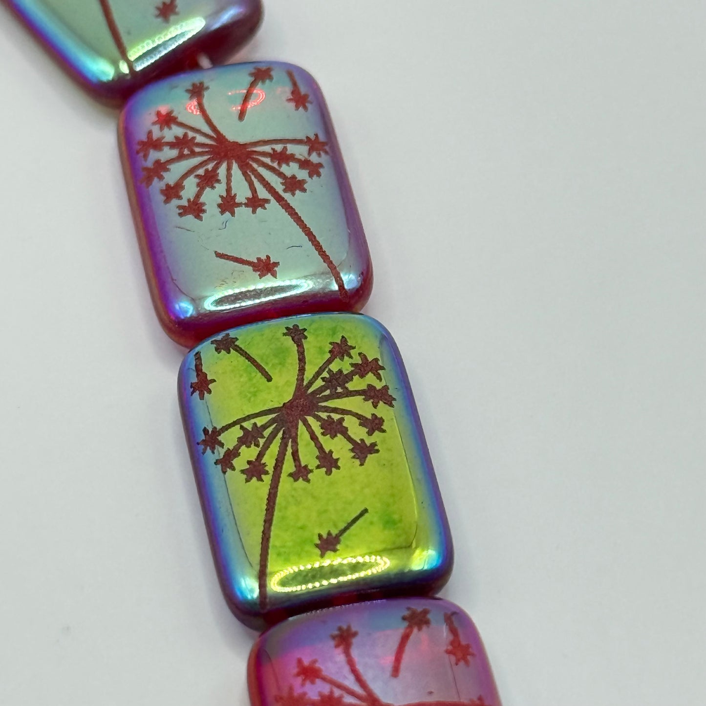 Czech Glass - Dandelion Beads (6pcs)