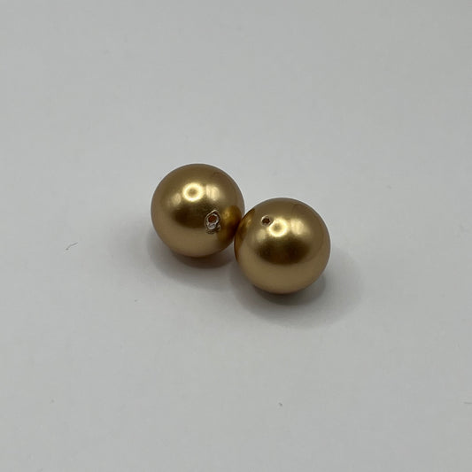 Swarovski 10MM Pearls - Bright Gold (2pcs)