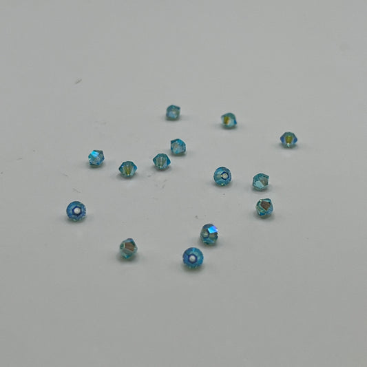 Swarovski 3MM Bicones - Light Turquoise AB2X (24pcs)