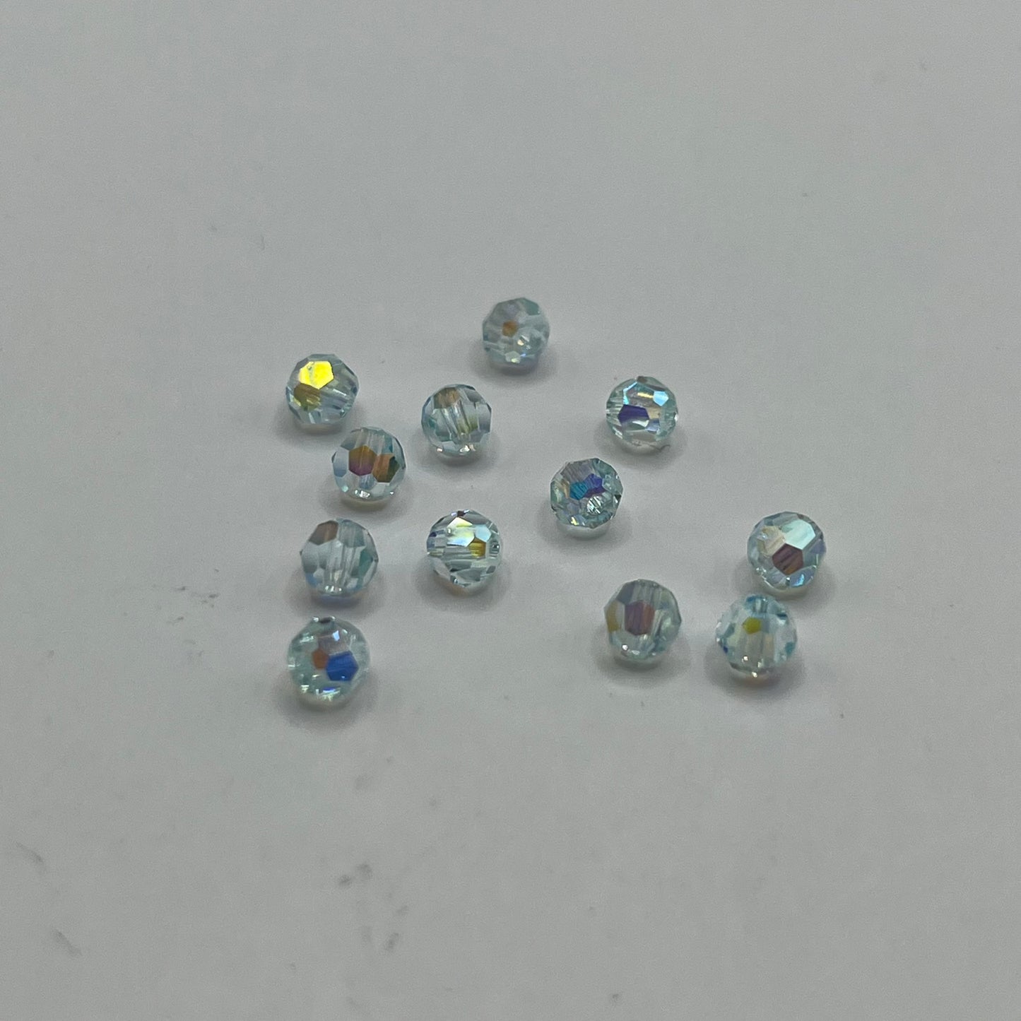 Swarovski 4MM Round Faceted A5000 - Light Azore AB Full Coat (12pcs)