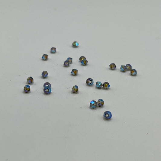 Swarovski 3MM Bicones - Black Diamond AB2X (24pcs)