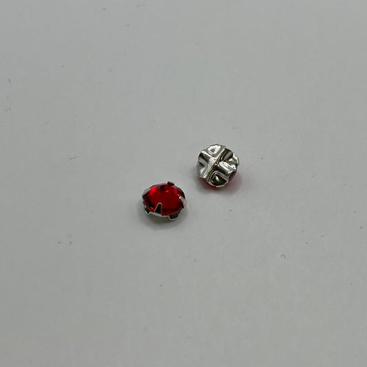 Swarovski Sew-On 6MM Rose Montees A53103 30ss - Light Siam (8pcs)